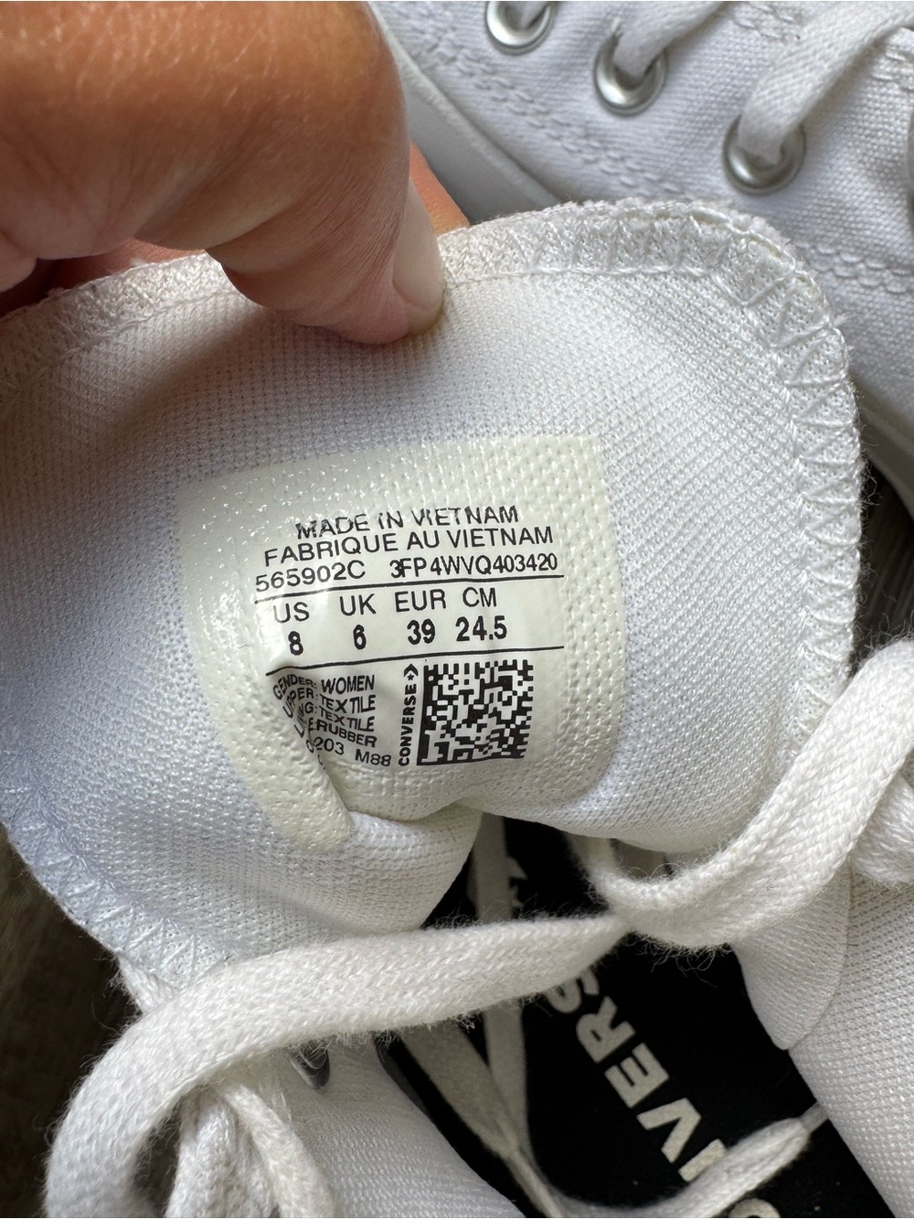 Converse Chuck Taylor Lugged Lift Hi White Canvas Platform Sneakers Women’s 8 - Picture 8 of 9